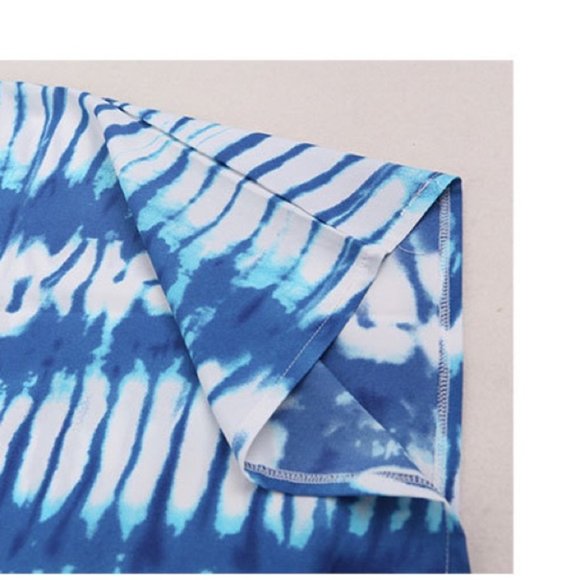 Tie Dye Caftan Beach Swim Coverup Maxi Dress - Picture 10 of 15